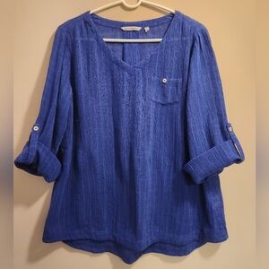 Soft Surroundings Royal Blue Blouse Small*